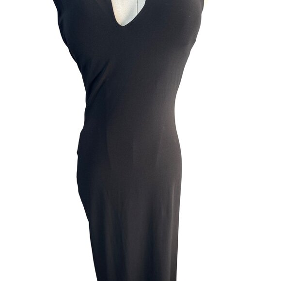 ZARA NWT Black Medium Midi Dress With Built-In Cups & Spaghetti Straps - Picture 10 of 16